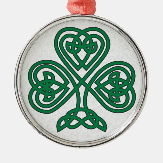 IERSE SHAMROCK SYMBOOL KERSTVERSIERING METALEN ORNAMENT (Voorkant)