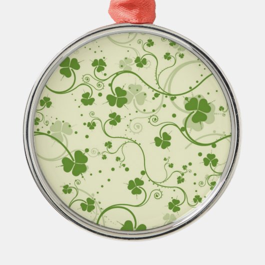IERSE SHAMROCK SYMBOOL KERSTVERSIERING METALEN ORNAMENT (Voorkant)