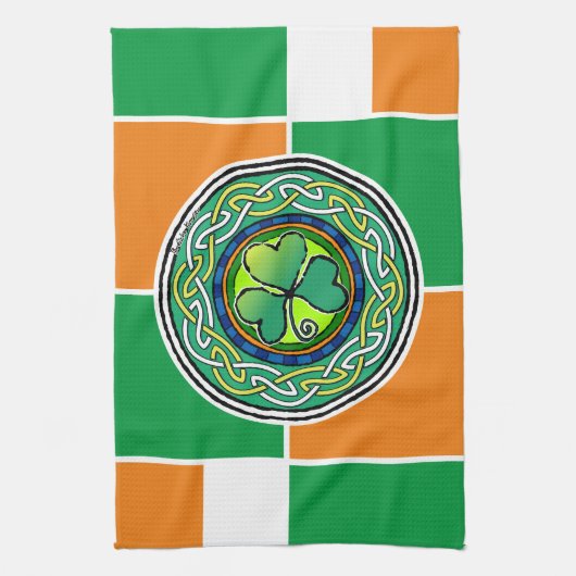 Ierse shamrock theedoek (Verticaal)