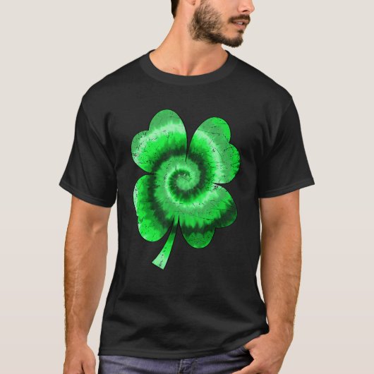 Ierse Shamrock Tie Dye Fijne St. Patrick's Dag Ga  T-shirt (Voorkant)