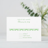 Ierse Shamrock Trouwreactiekaart RSVP Kaartje (Staand voorkant)