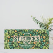 Ierse Shamrock Viering Design (Staand voorkant)