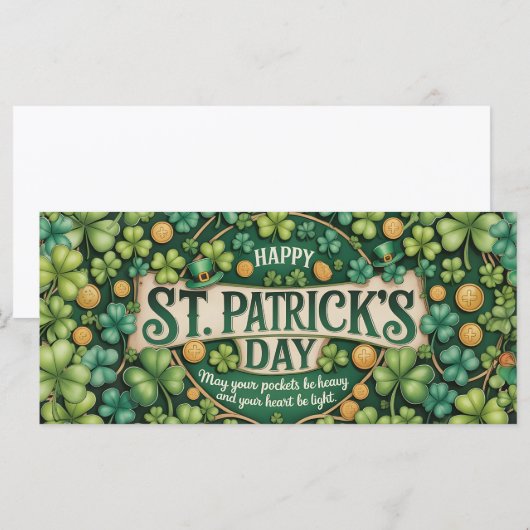 Ierse Shamrock Viering Design (Voorkant / Achterkant)