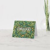 Ierse Shamrock Viering Design Bedankkaart (Voorkant)