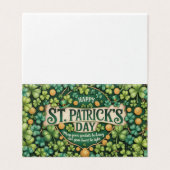 Ierse Shamrock Viering Design Kaart (Buitenkant ongevouwen)