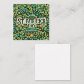 Ierse Shamrock Viering Ontwerp Notitiekaartje (Voorkant / Achterkant)
