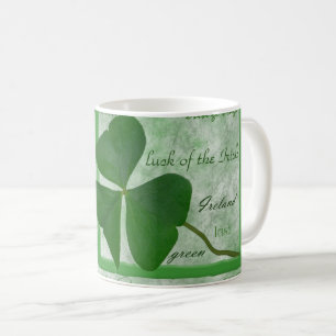 Ierse shamrock woord cloud koffiemok