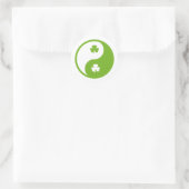 ierse shamrock ying and yang ronde sticker (Tas)