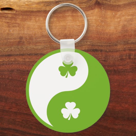 ierse shamrock ying and yang sleutelhanger (Voorkant)