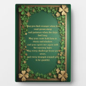 Ierse Shamrock-zegeningen voor kracht en veerkrach Fotoplaat (voorkant)