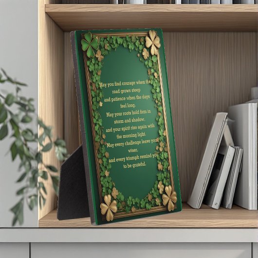Ierse Shamrock-zegeningen voor kracht en veerkrach Fotoplaat
