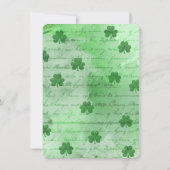 Ierse shamrocken en snaarlampen kaart (Achterkant)