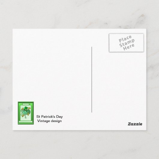 Ierse shamrocks briefkaart (Achterkant)