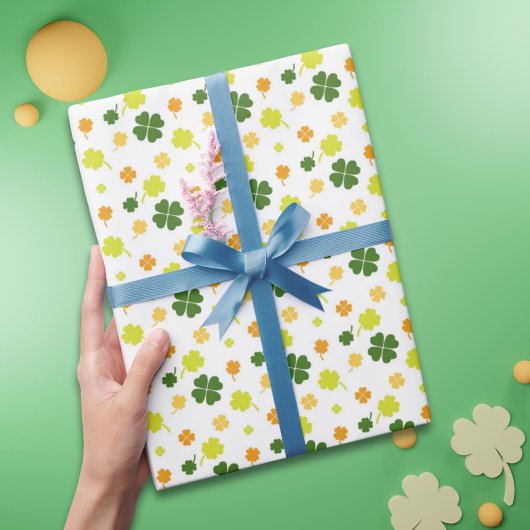 Ierse Shamrocks Clovers Cadeaupapier