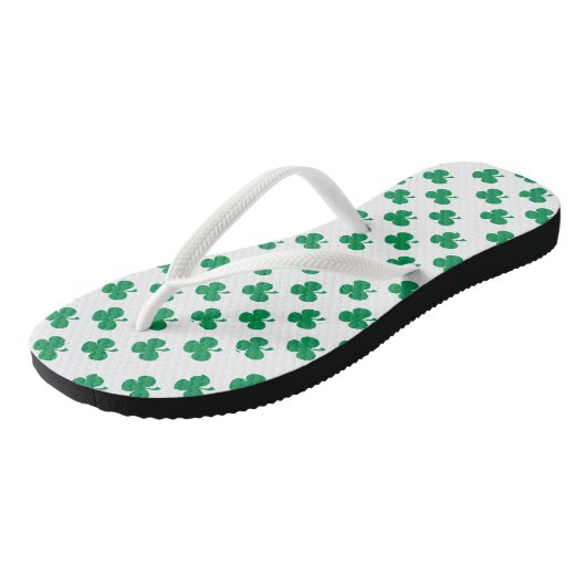 Ierse Shamrocks Clovers Teenslippers (Schuin)