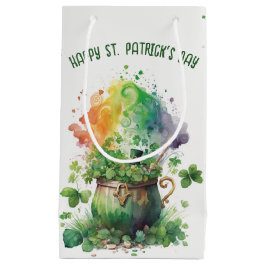 Ierse Shamrocks en Rainbow Pot Klein Cadeauzakje