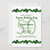 Ierse Shamrocks March Birthday Party Kaart (Voorkant)