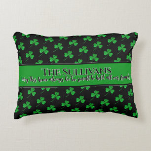 Ierse shamrocks patroon gepersonaliseerd gezellig accent kussen