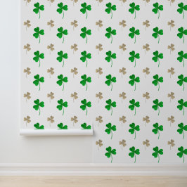 Ierse shamrocks patroon gepersonaliseerd knus behang