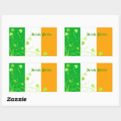 Ierse shamrocks rechthoekige sticker (Vel)