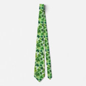 Ierse Shamrocks St. Patrick's Dag Stropdas (Voorkant)