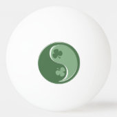 Ierse Shamrocks Yin Yang en Kikker Pingpongbal (Voorkant)