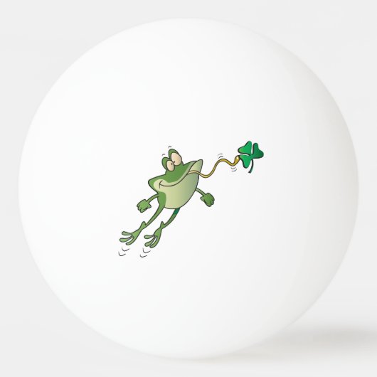 Ierse Shamrocks Yin Yang en Kikker Pingpongbal (Achterkant)