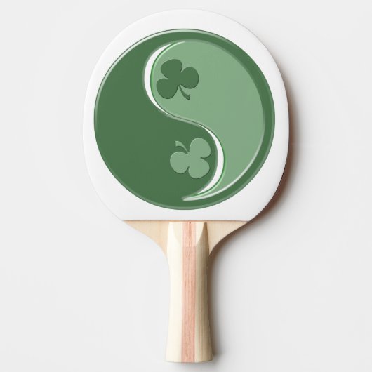 Ierse Shamrocks Yin Yang en Kikker Tafeltennisbatje (Voorkant)