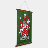 Ierse Singleton Wapen Familie Crest Hangend Wandkleed (Gebogen)