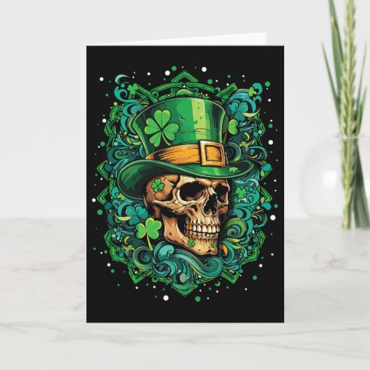 Ierse Sint-Patricksdag Paddy Shamrock Dia De Lo Kaart (Voorkant)