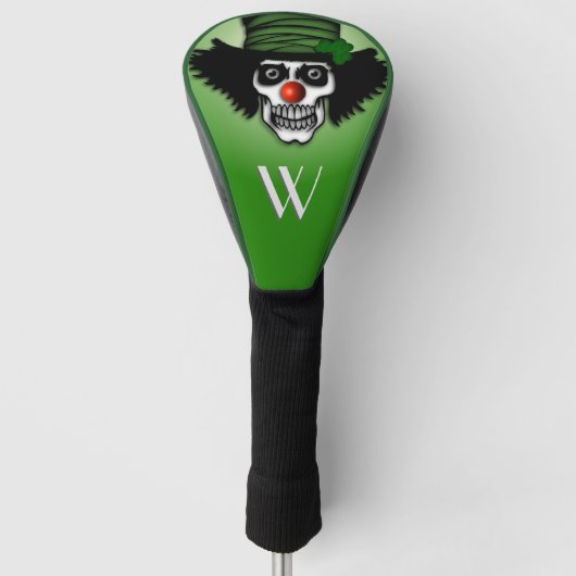 Ierse Skelet Clown Monogram Golfheadcover (Voorkant)