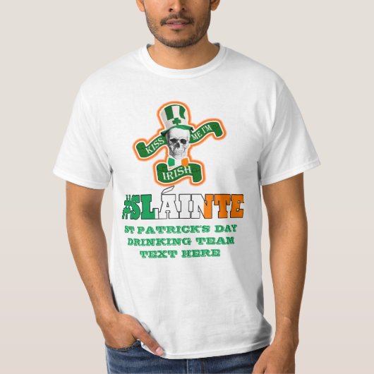 Ierse slainte St Patricks day T-shirt (Voorkant)