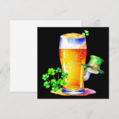 Ierse slangen & St. Patrick's Day Bier Kaart (Voorkant / Achterkant)