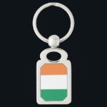 Ierse Sleutelhanger van de vlag van metaal<br><div class="desc">ierland , ierland , eire , vlaggenstaat , republiek , europa , reizen , land , trots , souvenir</div>