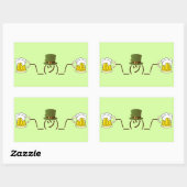 Ierse Smugshrug Holding Bier Rechthoekige Sticker (Vel)