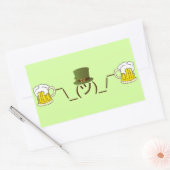Ierse Smugshrug Holding Bier Rechthoekige Sticker (Envelop)