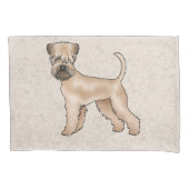Ierse Soft-Coated Wheaten Terrier Schattige Hond B Kussensloop (Voorkant-Links)