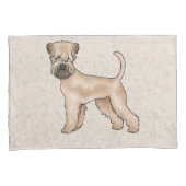 Ierse Soft-Coated Wheaten Terrier Schattige Hond B Kussensloop (Voorkant-Rechts)