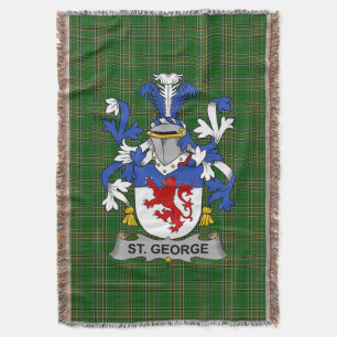 Ierse St. George wapenschild familie Crest Irelan Deken