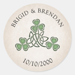 Ierse St. Patrick huwelijksfeest Ronde Sticker