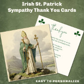Ierse St. Patrick religieuze sympathie condoleance Bedankkaart