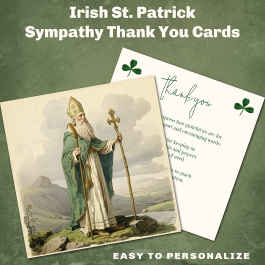 Ierse St. Patrick religieuze sympathie condoleance Bedankkaart
