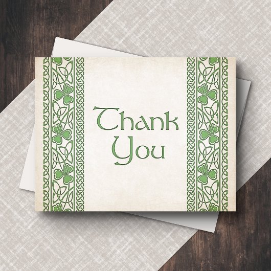 Ierse St. Patrick's bruiloft Bedankkaart