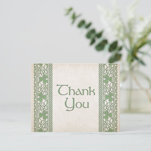 Ierse St. Patrick's bruiloft Bedankkaart (Staand voorkant)