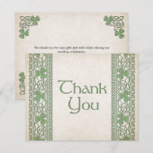 Ierse St. Patrick's bruiloft Bedankkaart (Voorkant / Achterkant)