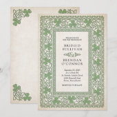 Ierse St. Patrick's bruiloft Kaart (Voorkant / Achterkant)