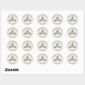 Ierse St. Patrick's bruiloft Ronde Sticker (Vel)