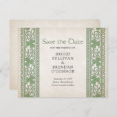 Ierse St. Patrick's bruiloft Save The Date (Voorkant / Achterkant)
