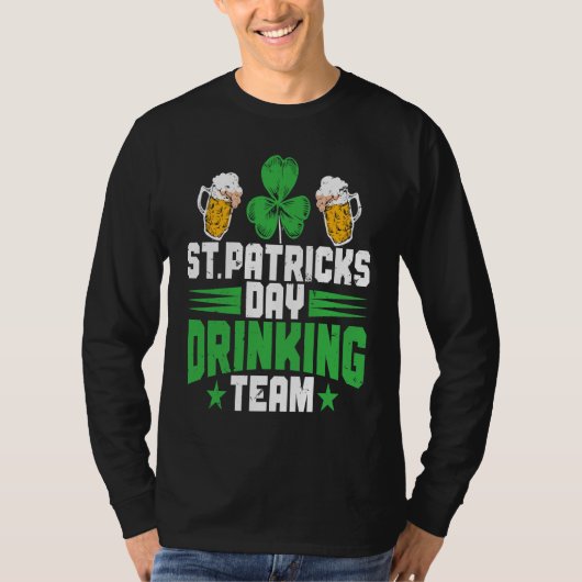 Ierse St. Patrick's Dag Drinkteam Shamrock C T-shirt (Voorkant)