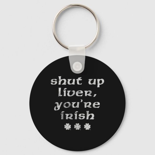 Ierse St. Patrick's Dag Hou Je Lever Sleutelhanger (Voorkant)